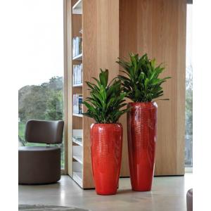 patroon arm seinpaal Baq Design BAQ Amfi pot high 34x34x75 cm Red bloempot binnen |  Plantenwinkel.nl