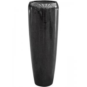 BAQ Amfi pot high tall 34x34x97 cm Black bloempot binnen