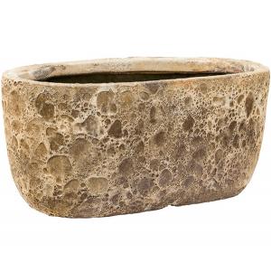 Baq Lava Oval S 31x18x15 cm Relic Beige bloempot binnen