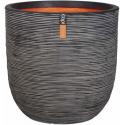 Capi Nature Rib NL pot L 54x54x52cm Antraciet bloempot