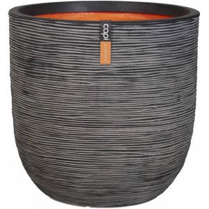 Capi Nature Rib NL pot L 54x54x52cm Antraciet bloempot