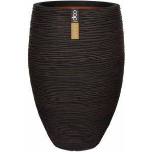 Capi Nature Rib NL vase elegant luxe M 39x39x60cm Bruin bloempot