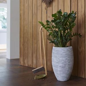 Capi Nature Rib NL vase elegant luxe M 39x39x60cm Ivoor bloempot