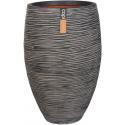 Capi Nature Rib NL vase elegant luxe L 45x45x72cm Antraciet bloempot