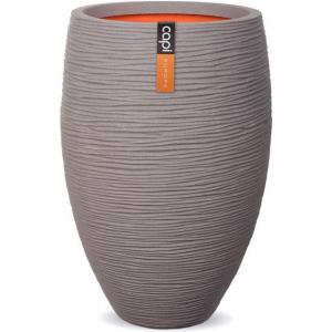 Capi Nature Rib NL vase elegant luxe L 45x45x72cm Grijs bloempot