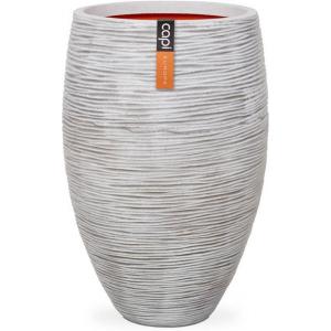 Capi Nature Rib NL vase elegant luxe L 45x45x72cm Ivoor bloempot