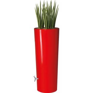 Garantia regenton met bloembak 350 liter rood