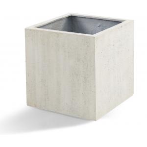 Grigio plantenbak Cube M antiek wit betonlook