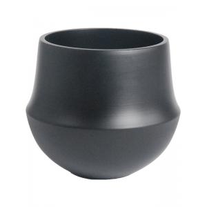 Pot Fusion Black ronde bloempot voor binnen 32x31 cm zwart