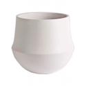 Pot Fusion White ronde bloempot voor binnen 32x31 cm wit