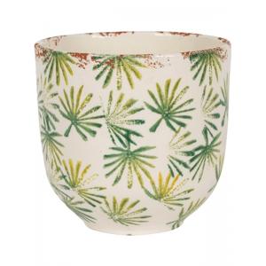 Bowl Grenada Light Green M 18x19 cm lichtgroene palm ronde bloempot voor binnen