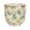 Bowl Grenada Light Green S 15x14 cm lichtgroene palm ronde bloempot voor binnen