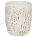 Hoge pot Nantes White 15x17 cm witte ronde bloempot voor binnen