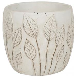 Pot Nantes White 13x12 cm witte ronde bloempot voor binnen