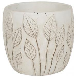 Pot Nantes White 15x13 cm witte ronde bloempot voor binnen