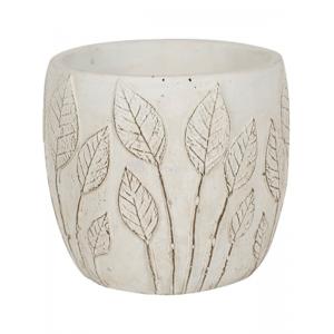 Pot Nantes White 18x15 cm witte ronde bloempot voor binnen