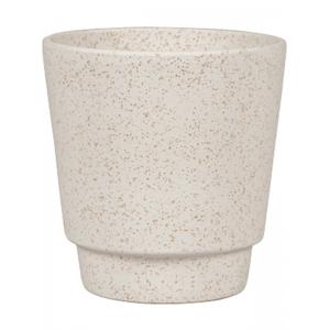 Pot Odense Plain Sand  White S 13x14 cm witte ronde bloempot voor binnen