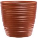 Pot Groove Couple Boston Stone Pearl Red 22x20 cm rode ronde bloempot voor binnen