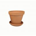 Terracotta pot 15 cm met schotel set