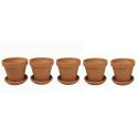 Terracotta bloempotten 21 cm met schotel penta set