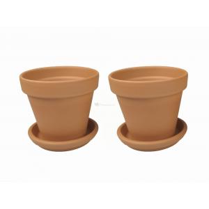 Terracotta bloempotten 23 cm met schotel duo set