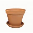 Terracotta pot 25 cm met schotel set