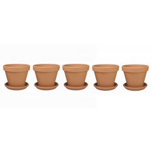 Terracotta bloempotten 31 cm met schotel penta set