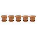 Terracotta bloempotten 43 cm met schotel penta set