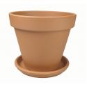 Terracotta pot 50 cm met schotel set