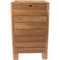 Houten plantenbak high M 50x34x80 cm naturel