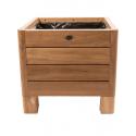 Houten plantenbak square M 70x70x63 cm naturel