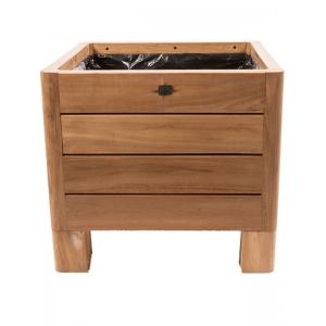 Houten plantenbak square M 70x70x63 cm naturel