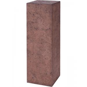 Plantenzuil Polystone square L 30x30x100 cm bruin