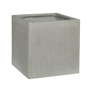 Ongunstig Imperial Mos Pottery Pots Cube Ridged Vertical Block S Cement 40x40x40 cm vierkante  bloempot | Plantenwinkel.nl