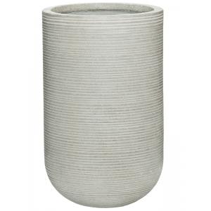 Hoge pot Ridged Horizontal Cody High S Cement 28x45 cm hoge ronde bloempot