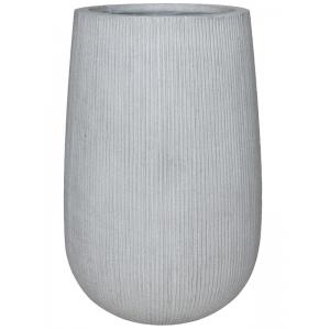 Hoge pot Ridged Vertical Patt High S Cement 29x43 cm hoge ronde bloempot