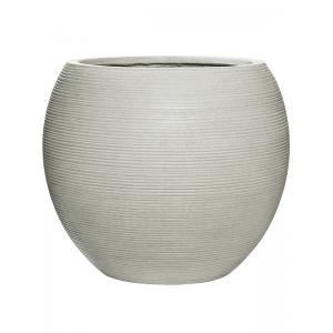 Pot Ridged Horizontal Abby L Cement 52x45 cm ronde bloempot