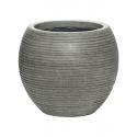 Pot Ridged Horizontal Abby S Dark grey 23x20 cm ronde bloempot