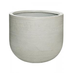 Pot Ridged Horizontal Cody L Cement 42x37 cm ronde bloempot