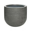 Pot Ridged Horizontal Cody M Dark grey 35x31 cm ronde bloempot