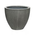 Pot Ridged Vertical Jesslyn XS Dark grey 42x35 cm ronde bloempot