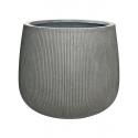 Pot Ridged Vertical Pax L Dark grey 55x48 cm ronde bloempot