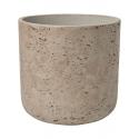 Pot Rough Charlie M Grey Washed Fiberclay 18x18 cm grijze ronde bloempot