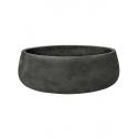 Bowl Rough Eileen XL Black Washed Fiberclay 39x15 cm zwarte ronde lage bloempot