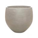 Pot Rough Orb XXL Grey Washed Fiberclay 48x43 cm grijze ronde bloempot