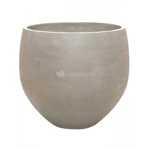 Pot Rough Orb XXL Grey Washed Fiberclay 48x43 cm grijze ronde bloempot