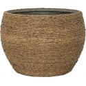 Bohemian Abby S Straw Grass ronde Rotan bloempot voor binnen 30x21 cm