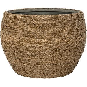 Pennenvriend karakter Ultieme Pottery Pots Bohemian Abby S Straw Grass ronde Rotan bloempot voor binnen  30x21 cm | Plantenwinkel.nl