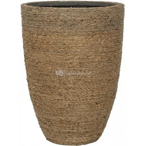 Bohemian Ben L Straw Grass ronde Rotan bloempot voor binnen 40x55 cm