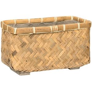 Bohemian Nouri XS Bamboo beige Rechthoekige plantenbak 40x20x21 cm